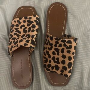 Loeffler Randall Animal print slides, super cute, only worn once or twice!